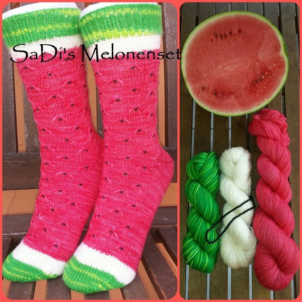 Melonenset für Socken